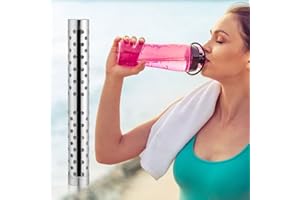Hydrogen Alkaline Water Stick, Stainless Steel Portable PH Value Balance Ionizer Mineral Purifier Filter for Home Travel Use