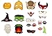 Halloween Photo Booth Props for Party, Assorted Designs (35 Pack)