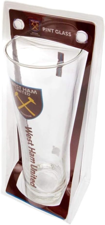 West Ham Official Tall Beer Glass - Multi-Colour - Image 3
