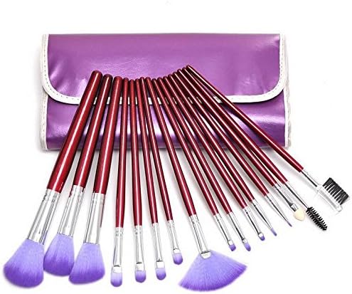 Smile 16 PCS Professional Makeup Cosmetic Brush Set Kit Purple Pouch