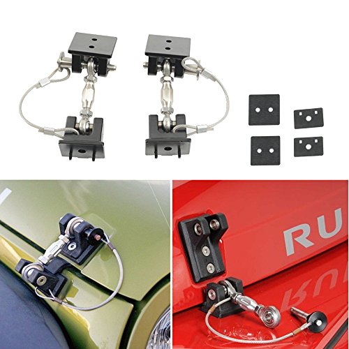 MAIKER Jeep Unlimited JK Hood Latch Locking Hood Catch Kit for JK