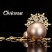 AMS 2.36''/60mm 24ct Christmas Balls Hollow Out Carved Tree Pendants Shatterproof Ornaments Seasonal Decorations for Wedding,Halloween,Party(Champagne)