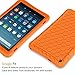 Fintie Silicone Case for Amazon All-New Fire HD 8 - [Honey Comb Series] Light Weight [Anti Slip] Shock Proof Silicone Protective Cover [Kids Friendly] for Fire HD 8 Tablet (2016 6th Gen Only), Orange