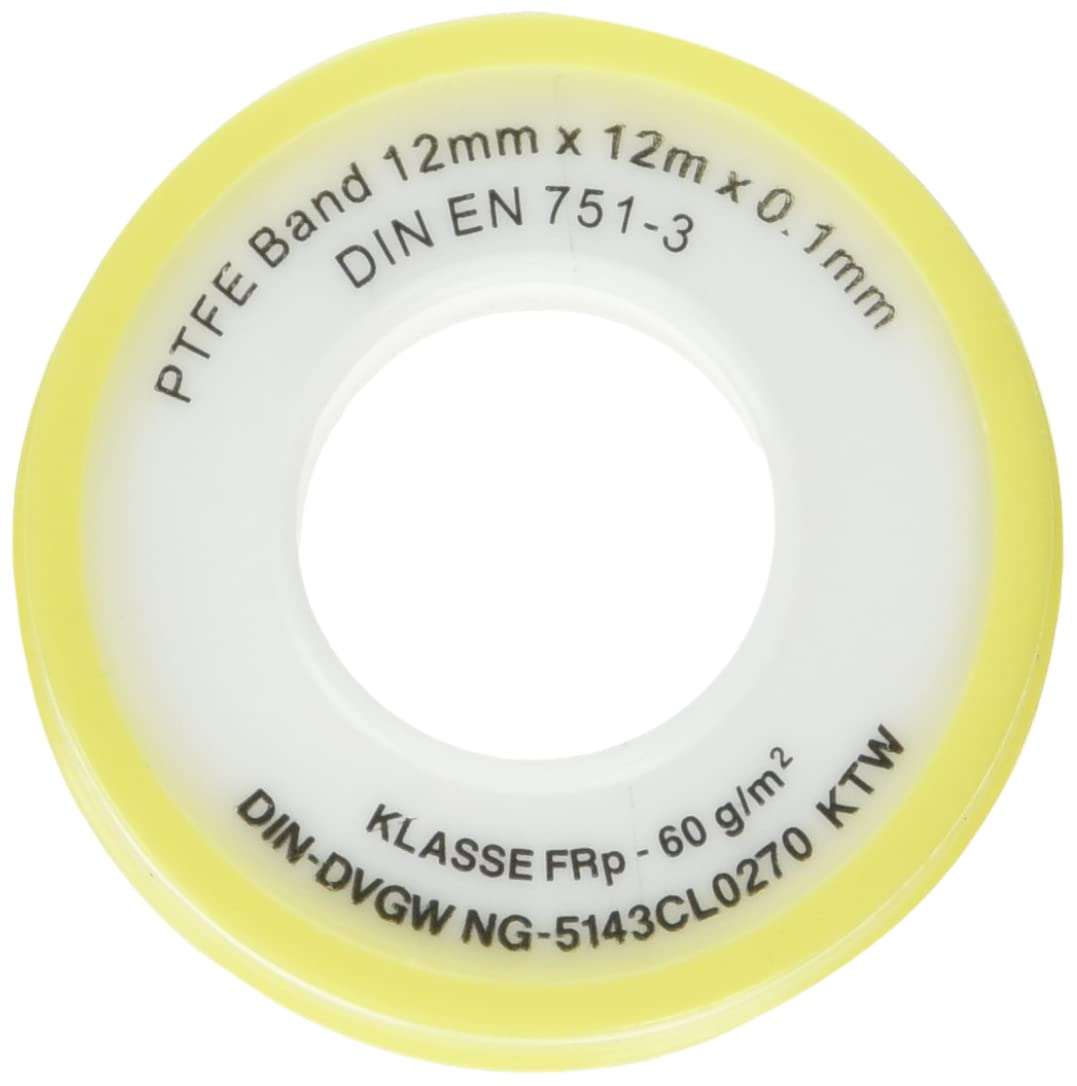 Sanicomfort Teflon Thread Sealing Tape 12 m Thickness 1 mm, 1895630