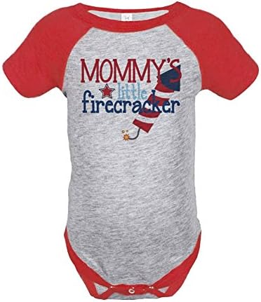 Custom Party Shop KidS 4Th Of July Raglan Onepiece 18 Months Red
