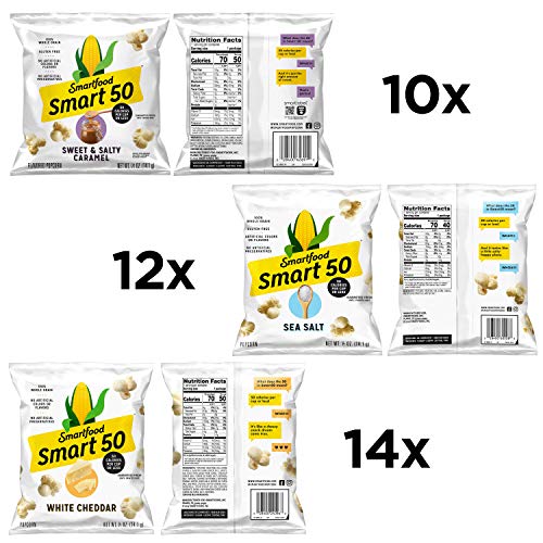 Smart50 Popcorn Variety Pack,Gluten Free Popcorn, 50 calories per cup