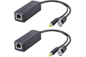 10Gtek Active POE Splitter Adapter, 48V to 12V, IEEE 802.3af Compliant 10/100Mbps up to 100 Meters for Surveillance Camera, W