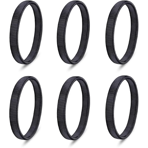 OATIPHO 6-Pack Men's Metal Sleeve Garters - Elastic Arm Bands For Formal Shirts (Black, Gold, Silver) - View #3