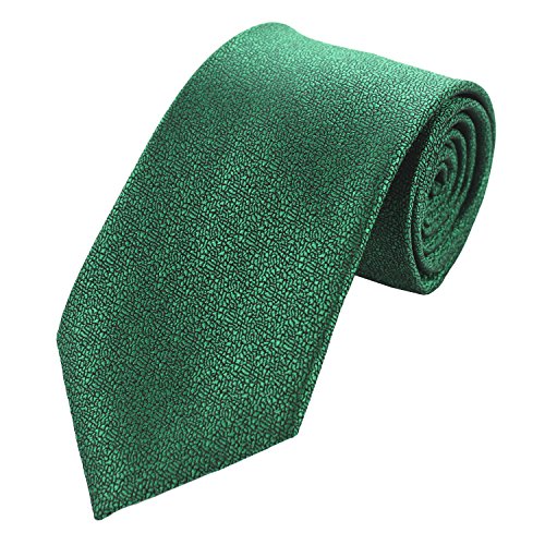 GUSLESON Quality 8cm Classic Solid Mens Silk Neck Tie Green Color(13)