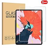 PULEN Screen Protector for iPad Pro 11 Inch 2018,HD No Bubble Anti-Scratch 9H Hardness Tempered Glass (Works with Face ID) for New iPad Pro 11 Inch Tablet 2018 (2 Packs)