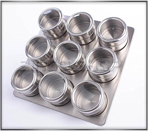 Gewrzstnder-9-tlgmagnetisch-Gewrz-Regal-Gewrzregal-Gewrzdosen-G-24