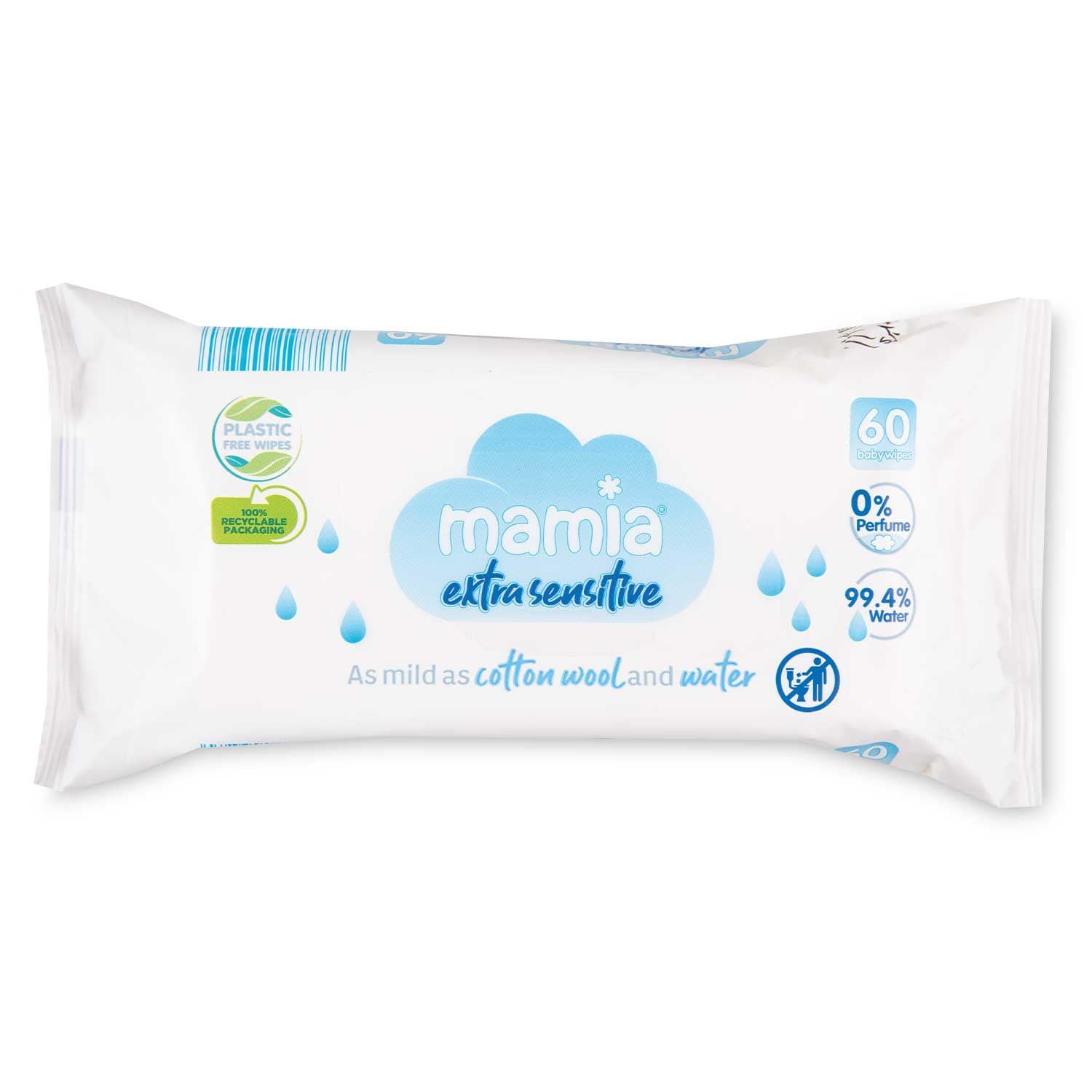 Aldi Mamia 60 Extra Sensitive Baby Wipes