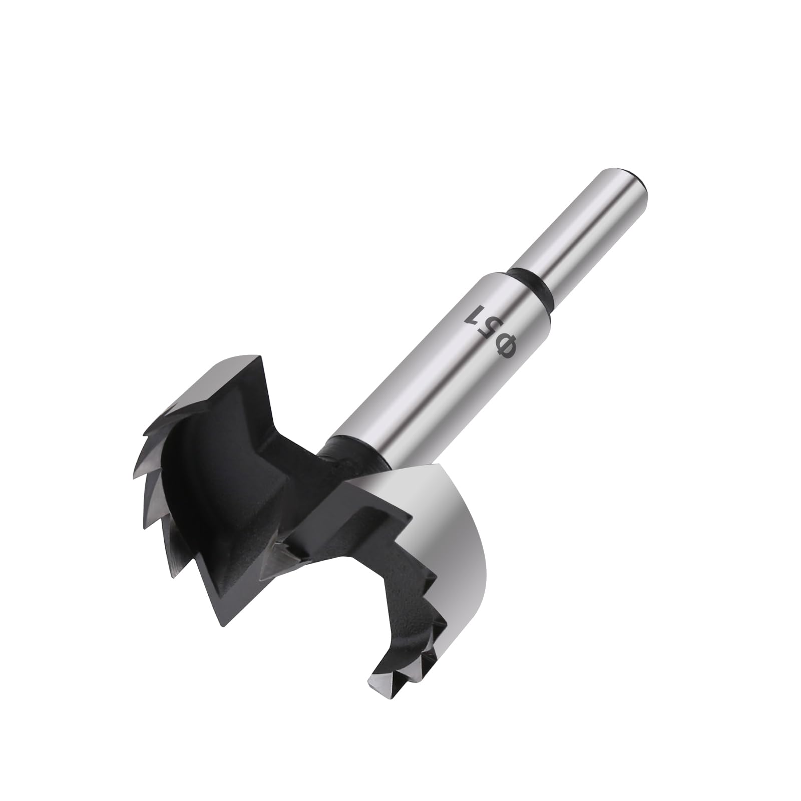 Vearter 51mm Forstner Drill Bit, High Carbon Steel Multi-Tooth Woodworking Tools Forstner Bits with Round Shank, Hinge Drill Bit for Solid Wood, MDF, Plastic, Particleboard, Plywood — image 1