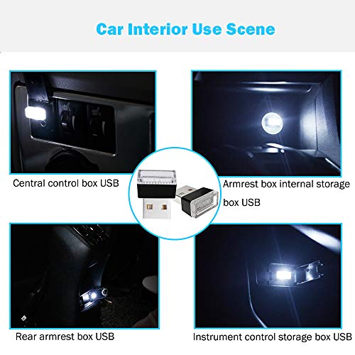 BukNikis Simple LED USB light LED Car Interior Atmosphere Lamp Car Interior Accessories lighting (Green, 2 PCS)
