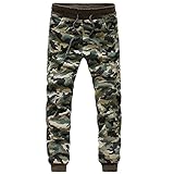 Meilaier Mens Fashion Camouflage Jogging Harem Sweatpants Camo Cargo Pants Cuffed