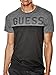 GUESS Factory Men's Rendor Logo Color-Block Crewneck Short Sleeve Tee Jet Black