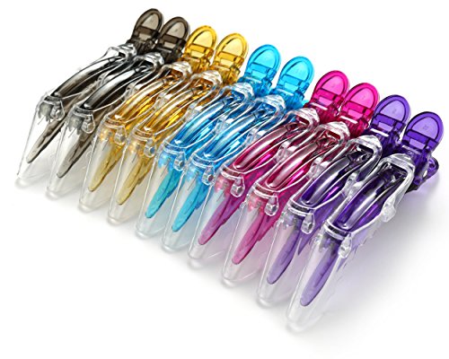 OneDor 10 Pcs Transparent Salon Croc Clips Hair Styling Clips-Sectioning Plastic Alligator Hair Clip DIY Accessories Hairpins-hairgrip for Women and Girls ( Style - 2)