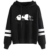 Cute Hoodies for Teen Girls Kawaii Panda Print Hoodies Pullover Tops Long Sleeve Hooded Sweatshirts for Teen Girls