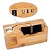 Wood Apple Watch Charging Stand，HBlife 3 USB Port 3.0 Hub Bamboo Charging Dock Station for 38mm and 42mm iWatch & iPhone X 8 6 6 Plus 5S 5 7 7 Plus and Most Smartphone
