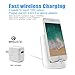 Wireless Charger, Fast Wireless charger Qi-Certified Wireless Charger Wireless Charging Pad Stand for iPhone 8/8 plus,iphone X,Galaxy S9/S9+, S8/S8 plus（NOT include adapter, white）