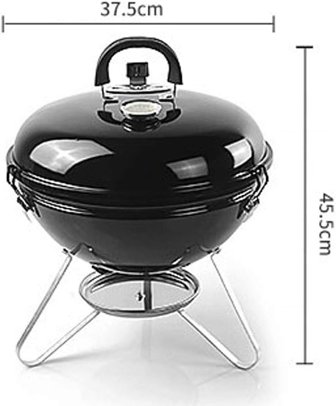 review ZJJ& BBQ Barbecue Grill Outdoor Portable Charcoal Grill Round Apple Stove