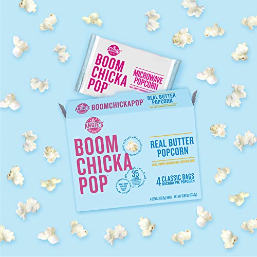 Angie's BOOMCHICKAPOP Real Butter Microwave Popcorn, 3.29 oz. Classic