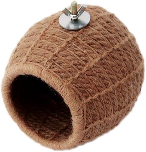 Amazon Co Jp Bluederst鳥の巣のベッドのおもちゃ手作り麻ロープ鳥繁殖巣ベッドハウスバッジーインコオカメインココナリーカナリア ホーム キッチン