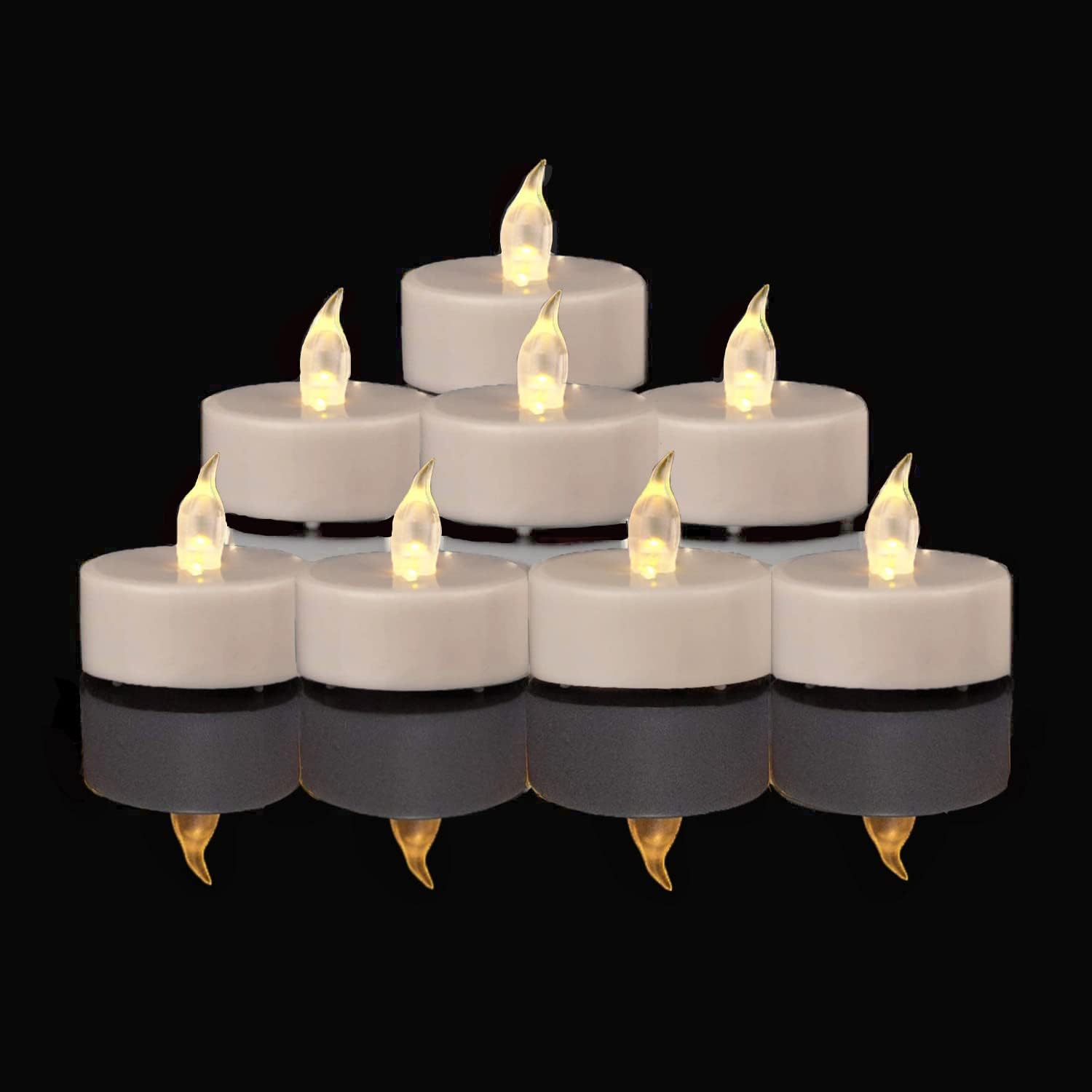 Lighting - PILLOBOX Battery Operated Flameless Tea Lights: 24PACK LED Electric Candles Lamp Realistic and Bright Flickering Holiday Gift Long Lasting for Birthday Wedding Party Home Decoration (Warm White)