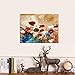Wieco Art Giclee Canvas Prints Wall Art Blooming Poppies Modern Gallery Wrapped Grace Contemporary Flowers Artwork Colorful Floral Pictures Paintings Ready to Hang for Bathroom Home Decorations