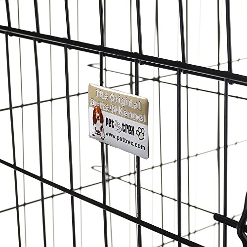 Pet Trex 36" Folding Pet Crate Double Door Kennel Wire Cage with