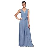Alex Evenings Women's Sleeveless V-Neck Long