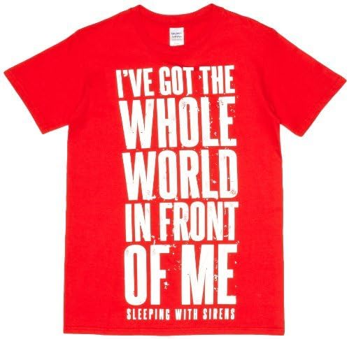 Plastichead Sleeping With Sirens World official men's red large t-shirt