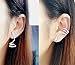 VDX A Snake Climbers Crawler Jewelry Jacket Earrings Sterling Silver CZ Woman's Stud Cuffs Earring Wraps Around Your Ear
