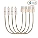 NEXGADGET 4 Packs 2-in-1 High Speed USB Charging/Sync Data Cable [10 Inches] Nylon Braided Micro USB Cable Compatible for iPhone 8 Plus/8/7Plus/7/6s/6
