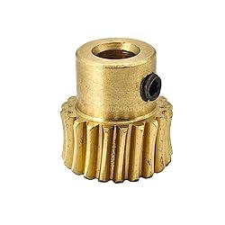 Brass Worm Gear Set - 0.5 Modulus 20T 20:1