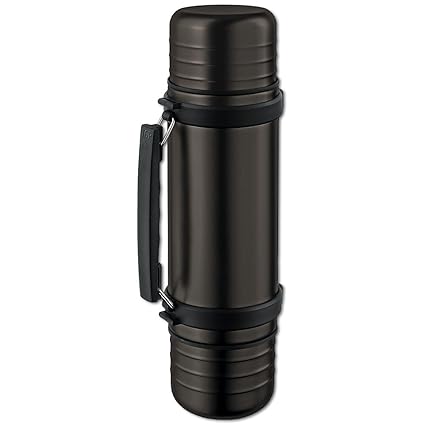 Isosteel Isolierflasche Duo 1L Isolierkanne Thermo Flasche Thermo Kanne 2 Becher