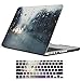 iCasso MacBook Retina 15 Inch Case Rubber Coated Soft Touch Hard Shell Protective Cover for MacBook Pro 15 Inch Retina (No CD-ROM) Model A1398 with Keyboard Cover-Raining Scene
