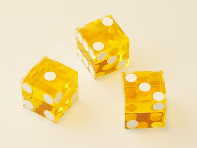 Nika Fun Casino-Würfel Standad 19,3 mm (bernstein)