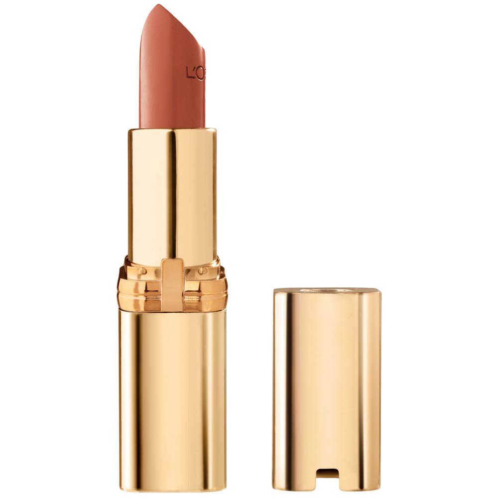 L'Oreal Paris Makeup Colour Riche Lipstick, Creamy Satin Finish, Infused with Hydrating Ingredients, Lipstick for Soft Moisturized Lips, Seine Sunset, 0.13 oz., 1 count
