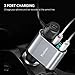 Yoobao Dual USB Car Charger Adapter With Cigarette Lighter Socket for iPhone X/ 8/ 8 Plus/ 7/ 7 Plus/ 6s, iPad mini 2/ 3/ 4 / Air/ Pro, Galaxy S8/ S7, LG G5/ G6/ V20 and More - Gray