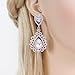 EVER FAITH Wedding Victorian Style Pattern Teardrops Dangle Earrings Zircon Crystal