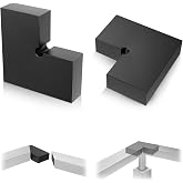 Gyykzz 2 Pack Black Corner Connector, 90 Degree Hand Rail Accessories for Top Railing, High Strength POM Connecting Block Handrail Fitting for Corner Deck Cable Handrail System