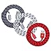 iPhone 7 Lightning Cable, Pack of 3 Super Braided 8-Pin Lightning to USB Cord Lightning Cable Charger Sync & Charge for iPhone 7 / 7 Plus, 6S / 6S Plus [3FT/1M] - Red Gray White