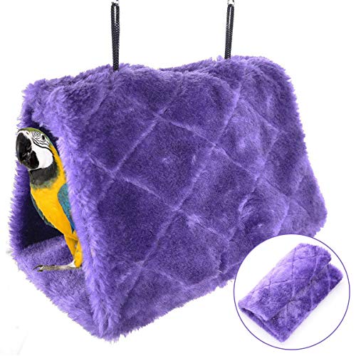 image for MOACC Winter Warm Bird Nest House Shed Hut Hanging Hammock Finch Cage 