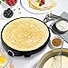 JYDMIX Crepe Maker Machine | Nonstick 12’’ 1300W Electric Pancake Maker - Batter Spreader, Wooden Spatula for Roti, Blintzes, Eggs, Dosa, Lefse - Temperature Control, Portable, Easy Clean