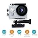 YUNTAB Sport Action Camera Vlog DV, HD 1080P 2.0 inch, 5MP, 120 Degree Wide-Angle, 30m Underwater Waterproof Camcorder(Silver) (Silver)