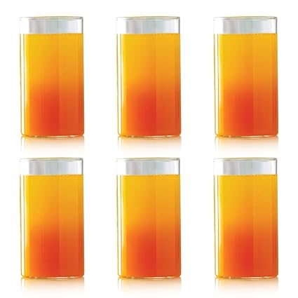 Borosil Vision Glass Set, 350 ml, Set of 6, Transparent