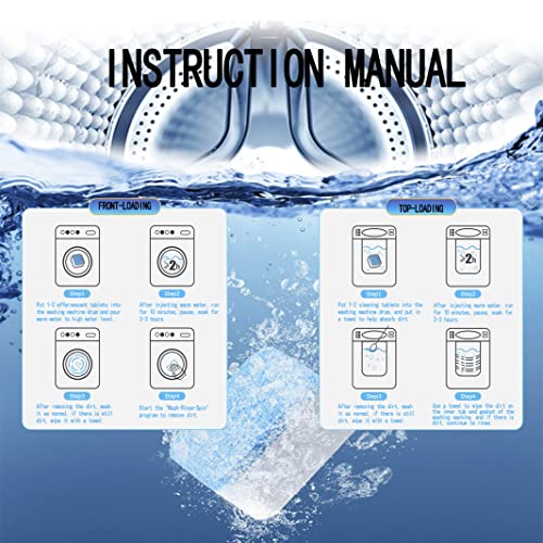 YOUGG Washing Machine Cleaner Tablets（6 Pack,Fresh Solid Washer Deep