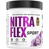 Nitraflex Sport Grape Cotton Candy Pre-Workout Powder, Banned Substance Tested, Citrulline, Betaine, Electrolytes, Hydration, Boron, for Men & Women, 20 Servings