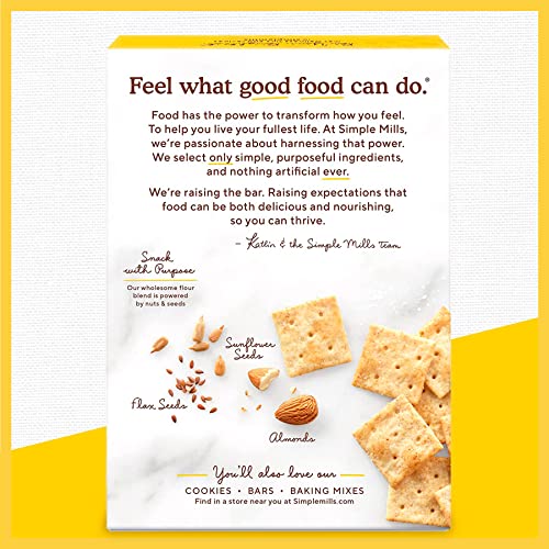 SIMPLE MILLS ALMOND FLOUR CRACKERS, FAMILY SIZE, ROSEMARY & SEA SALT – GLUTEN FREE, VEGAN, HEALTHY SNACKS, 7 OUNCE (PACK OF 1)